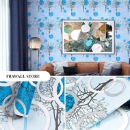 Frawall Store - Circle Motif Wall Sticker Wallpaper Size 45Cm x +-9M