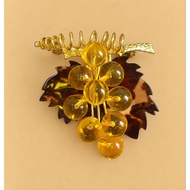 C1722-Dress/PILLAR- VINTAGE SI JAPANESE AMBER YELLOW GRAPES