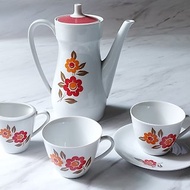 普普幾何 • 德國巴伐利亞陶瓷咖啡杯盤 • 咖啡壺 • 奶盅