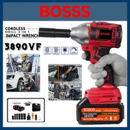 BOSSS Impact Wrench Cordless High Power Impact Gun Battery Drill Cordless1/2" Battery Wrench Impact Drill Screwdriver