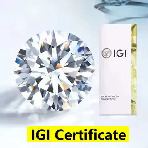 0.5-3CT IGI GIA Certificate HPHT CVD Lab Grown Diamond Loose 0.3/0.5CT DEFG VVS-SI Gemstone Super Wh