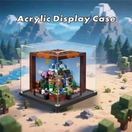 Lego Acrylic Display Box for 21265 Minecraft Table Popmart Labubu Zimomo Kotak Pameran Minecraft 我的世