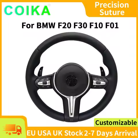 Factory Price M Sport Leather Steering Wheel For BMW M5 F10 F11 F06 F07 F12 F13 F01 F02 With Paddle 