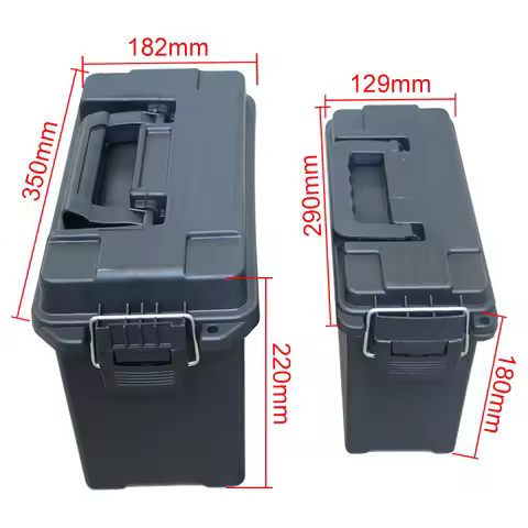 Plastic Ammo Box Military Style Storage Ammo Can Lightweight High Strength Ammo Accessory Crate Stor