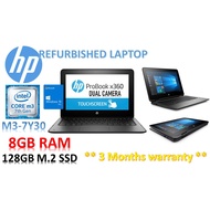 Hp Probook X360 11 G1 2-in-1 Laptop INTEL M3-7Y30+8GB / PENTIUM N4200+4GB +128GB M.2 SSD/ 11.6"TOUCH