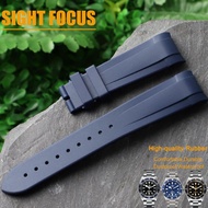 22mm Curved End FKM Rubber Watch Band for Tudor Black Bay StrapPelagos WatchbandBlack Bay GMTBlack B