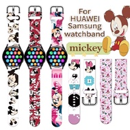 [HOT JUXXKWIHGWH 514] Disney Mickey Mouse สำหรับ Huawei Watch 2Pro Gt/ GT2 Samsung Galaxy Watch/ Active2 /Gear Sport/ S3 Sz Classic Watchband 20มม. 22มม.