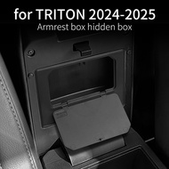 Suitable for 24-25 Mitsubishi Triton Armrest Box Hidden Storage Box L200 Car Storage Car Accessories