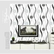 BLACK CAKRA MOTIF WALLPAPER 7++m x 45cm