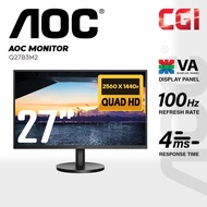 AOC 27" Q27B3M2 VA QHD Adaptive Sync 100Hz 4ms 3-Sided Frameless Monitor