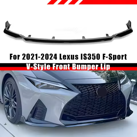 Front Bumper Splitter Lip For 2021-2022 Lexus IS350 IS500 F-Sport V-Style Diffuser Spoiler Protector