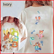 GC1 Zootopia 2 JUDY NICK 110cm-6XL T-shirt short sleeve top tee 110cm-6XL GC1