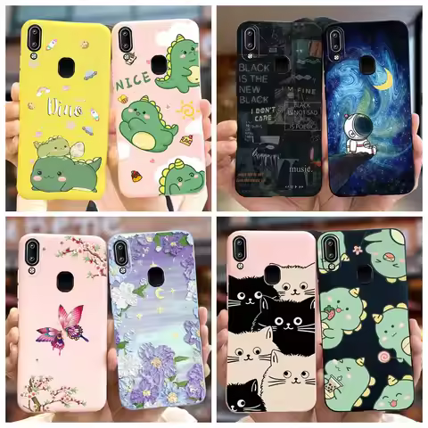 For Vivo Y91 Y91i Case Vivo Y95 1807 1816 1817 1820 1811 Cute Dinosaur Cartoon Cover Soft TPU Phone 
