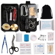 Outdoor Survival Equipment Adventure Survival Emergency Kit SOS First Aid Kit Compass