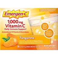 Emergen-C 1000mg Vitamin C Immune Support Powder Tangerine 30CT includes Zinc, Manganese, 7 B Vitami