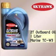 1 LITER SKYHAWK OUTBOARD ENGINE OIL MARINE TC-W3 SPEED BOAT TCW3 2T 1.0