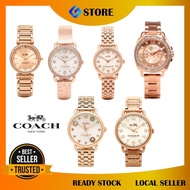 jam tangan perempuan jam tangan lelaki [Original & 2 Years Warranty] Coach Delancey Stainless Steel 