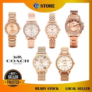 jam tangan perempuan jam tangan lelaki [Original & 2 Years Warranty] Coach Delancey Stainless Steel 