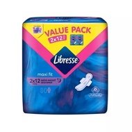 LIBRESSE Maxi Fit Overnight WING (2 x 12's) 32cm