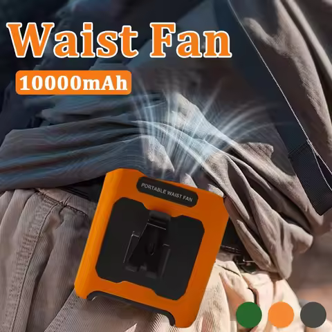 Mini Fan Portable Neck Mini high-speed Waist Fan, Bladeless USB Hanging Neck Fan, Outdoor Multifunct