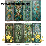 YOLA Lattice Window Film, Static Cling Non-Adhesive Stained Glass Film,  Rainbow Pattern  Design Ant