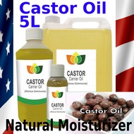 5L/ READY STOCK: Castor Oil 5L/NATURAL Purity Grade-Rapid Natural Hair Rejuvenation  COSMETICS