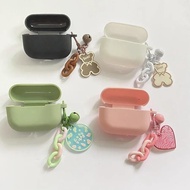 For Bose Ultra open earbuds Case Cute Bear /Love Heart Flower KeyChain Earphone Silicone Cover For Bose Ultra open Case