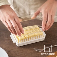 Butter Cutting Storage Box Refrigerator with Lid Cheese Storage Crisper Baking Butter Knife Cutter