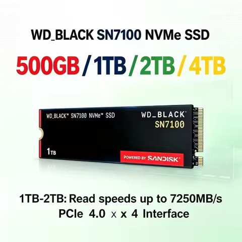 WD BLACK SN7100 NVMe M.2 2280 PCIe Gen4.0 SSD 1TB 2TB 4TB Fast Internal Storage Disk For Laptop Play