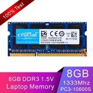 Crucial 8GB 2Rx8 PC3-10600S DDR3-1333Mhz SODIMM Laptop Memory RAM 1.5V 204Pin