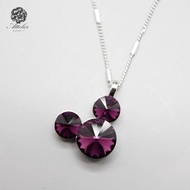 Attelier swarovski amethyst necklace / kalung mickey micky disney