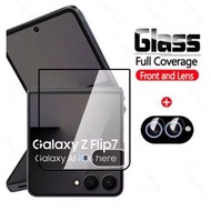 LAYAR SCREEN & LENS FOR SAMSUNG GALAXY Z FLIP 7 5G TEMPERED GLASS BLACK SCREEN COVER & CAMERA LENS P