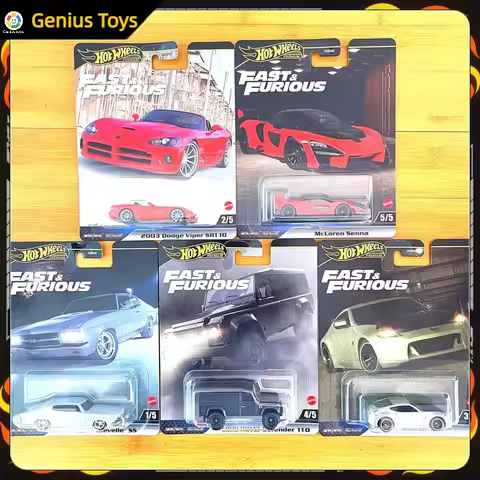 Hot Wheels Premium Fast & Furious 1:64 Diecast Chevelle SS 03 Dodge Viper SRT10 Nissan 370Z McLaren 