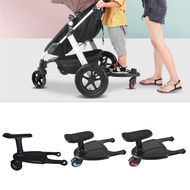 [ COD ] Kids Stroller Buggy Board w/ Seat Pram Pushchair Twin Child Wheeled Board Plate