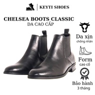 CODtianjia6731 Chelsea Classic Leman Premium Leather Rubber Sole Boots 3cm