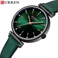 CURREN Top Brand Luxury Women's Quartz Business Wristwatch Fashion Casual Ladies Leather Band Waterproof Clock Watches