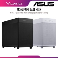ASUS AP201 PRIME CASE MESH M-ATX DESKTOP PC CASING / CASE WITH QUASI-FILTER MESH PANELS - MATX - BLA