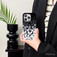Unique Black and White Squares Abstract Creative Art Hot Selling Fashion Matte Phone Case Suitable f