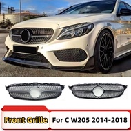For Mercedes Benz C class W205 C205 C43 2014-2018 Stars Style Front Bumper Grille Inlet Mesh Grill T