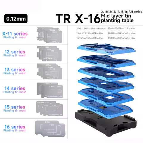 29in1 X-17PM Interposer Reballing Kit XinzhiZao XZZ TR Planting Tin Template Middle Frame For iPhone