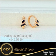 Black Brick Italy IT Rosegold 750 Round Clip-on Earrings 17k