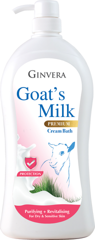 GINVERA Goat’s Milk Premium Cream Bath (Protection) 900g x2 [Body Wash]