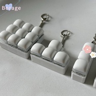 BORRAONE Fidget Keychain, DIY Keyboard Keys Button Finger Keyboard Cap,  3/4/9Keys Keycap Relief Str