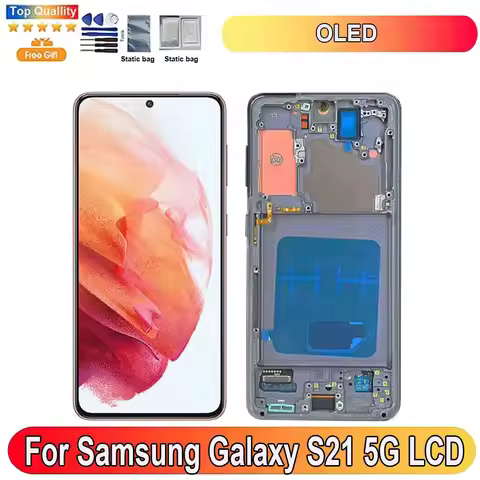 6.2"AMOLED For Samsung Galaxy S21 5G LCD Display Screen Touch Panel Digitizer Replacement Parts S21 