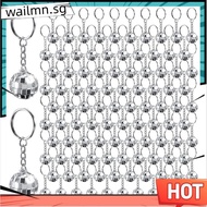 96Pcs Mini Disco Ball Keychains Disco Ball Favors Mirror 70s 80s 90s Disco Keychain Bulk Silver Disc