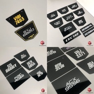 No Plate Motor 2D Effect Plate Motor Tanam Dalam Nombor Plate Motor Printed