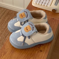 XIXITIAO | รองเท้าผ้าฝ้ายหนานุ่มกันลื่นสำหรับฤดูหนาว