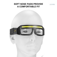 【CH】 90 Degree Adjustable LED Safety Glasses 800 Lumens Light And 5 Mode For Factory Outdoor Wear