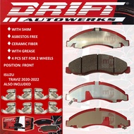 DRIFT AUTOWERKS BRAKE PADS for ISUZU TRAVIZ 2020-2022 FRONT (4 PCS SET) DLA-4072A