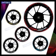 For Honda CBR250RR CBR 250 RR Motorcycle 17 Inch Front Rear Decorate Wheel Hub Sticker Decal Waterpr